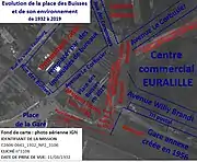 Évolution de la place des Buisses et de ses alentours depuis 1932