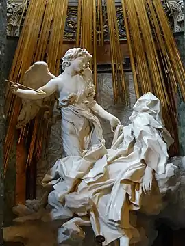 L'Extase de sainte Thérèse, par Le Bernin, dans l'église Santa Maria della Vittoria.