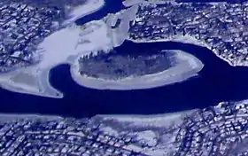 Photo aérienne de l'île Ronde, à Laval