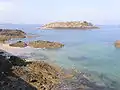 île du Grand Bé, vue depuis les remparts de Saint-Malo.