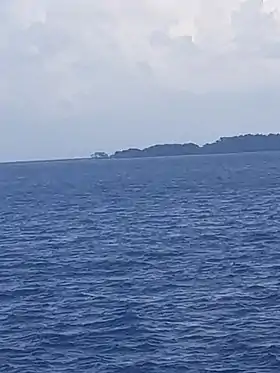 Vue de l'îlet blanc à partir de Sainte-Rose