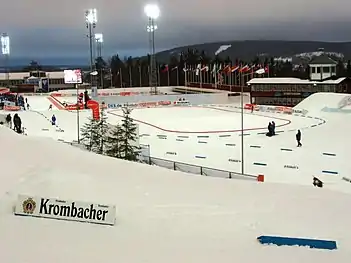 Le stade de biathlon.