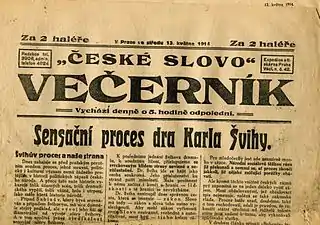 České Slovo, 1914