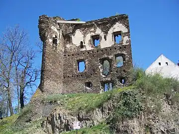 Ruines du château de Říčany.