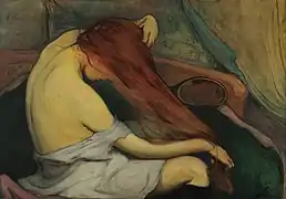 Femme se coiffant (1897), musée national de Cracovie.