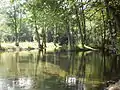 Rivière Šuica coule à l'ouest et au sud du village