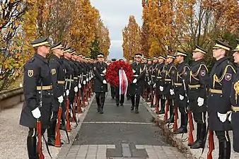 Cérémonie en hommage aux morts de la guerre des Dix Jours en 1991