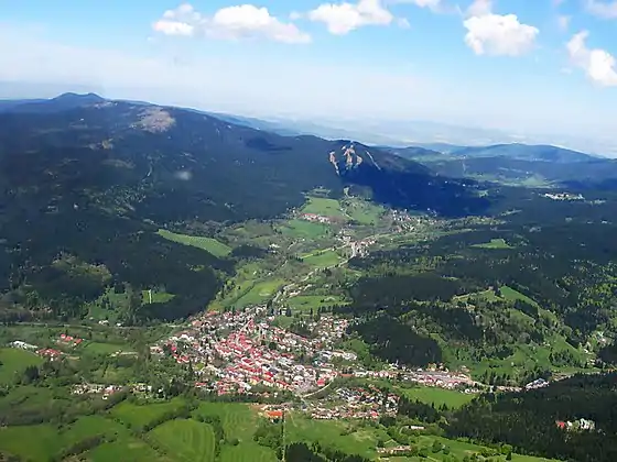 Panorama de Železná Ruda.