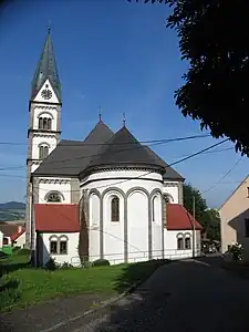 Église de Žihobce : chevet.