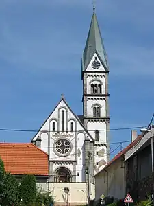 Église de Žihobce : façade.