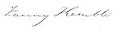 signature de Fanny Kemble