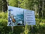 Panneau d'entrée dans la réserve naturelle de l'Altaï.