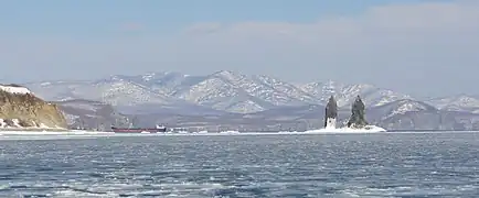 Les deux frères à Roudnaïa Pristan en hiver.