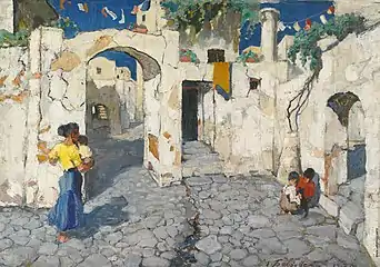 Scène de rue en Italie (1913)