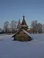grenier derrière l'église en hiver