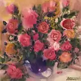 «Bouquet, roses», (60x60, 1993)