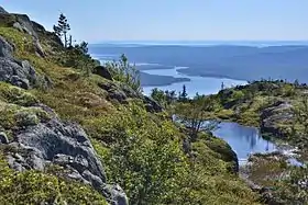 Vue de Kivakkatunturi vers la rivière  Oulankajoki.