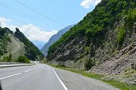 L'A164 en Ossétie du Nord-Alanie.
