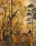 «Arbre, automne», (52×69.5, 1960)