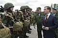 Visite de troupes de Dmitri Medvedev en 2009.