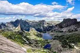 Une vue depuis le col de Ptitsa.