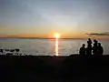 Coucher de soleil sur les rives du lac Baïkal