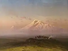 Une Caravane par Ilia Zankovski, XIXe siècle, huile sur toile, musée d'art régional de Mourmansk.