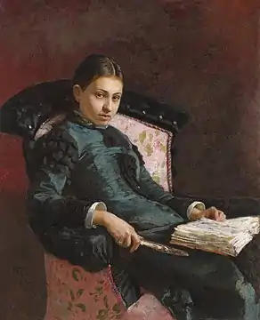 Ilia Répine, Portrait de l'épouse du peintre, Vera Repina