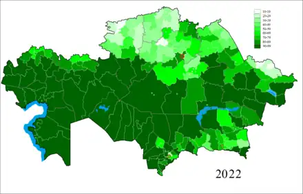 Carte du Kazakhstan légendée