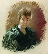 Portrait de Sofia Kouvchinnikova (1894) par I. Levitan