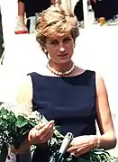 Diana Spencer, dite Princesse Diana, princesse de Galles et duchesse de Cornouailles et de Rothesay.