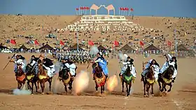 cavalerie saarouit lors des Rencontres de Tan-Tan, Maroc