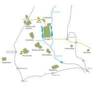 Carte de Iouzovka et de ses alentours au début du XXe siècle.