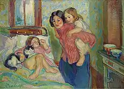 Le matin, la chambre de maman