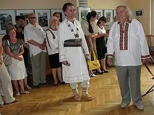 Ivan Snigur lors d'une commémoration en l'honneur de Ivan Mykolaïtchouk, acteur dans Les Chevaux de feu