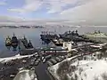 Vue du port de Severomorsk.