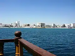 Vue de la ville de Sousse depuis la mer.