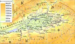 Carte de la vallée en russe.