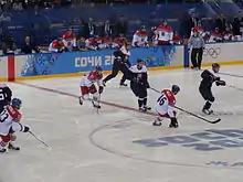 Photographie d'un match de hockey sur glace