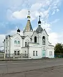 Vue de l'église de l'Intercession-de-la-Mère-de-Dieu.