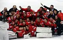 Photographie de l'équipe de Suisse de hockey sur glace féminin