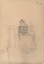 Nikolaï Iarochenko. Croquis pour le portrait d'Anna Tchertkova, années 1890