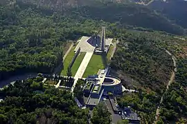 Le mémorial, vu du ciel.