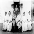 Alexander Goldstein avec un groupe de Bene Israel dans le cadre du Keren Hayessod, Bombay, 1928