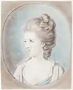 Mrs. Leslie Forte, avant 1848, aquarelle.