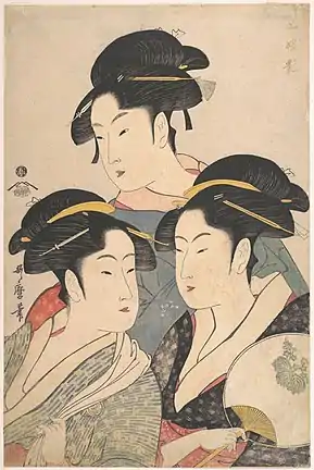 Trois beautés de la période Kwansei (vers 1791)Metropolitan Museum
