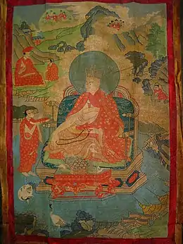 Description de l'image 大寶法王一世都松欽巴刺繡唐卡.jpg.