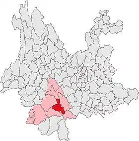 Localisation de Níng'ěr hānízú yízú Zìzhìxiàn