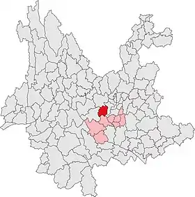 Localisation de Yìmén Xiàn