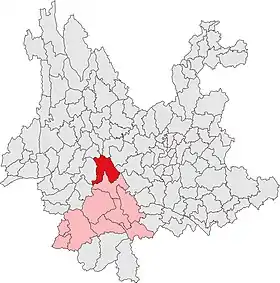 Localisation de Jǐngdōng yízú Zìzhìxiàn